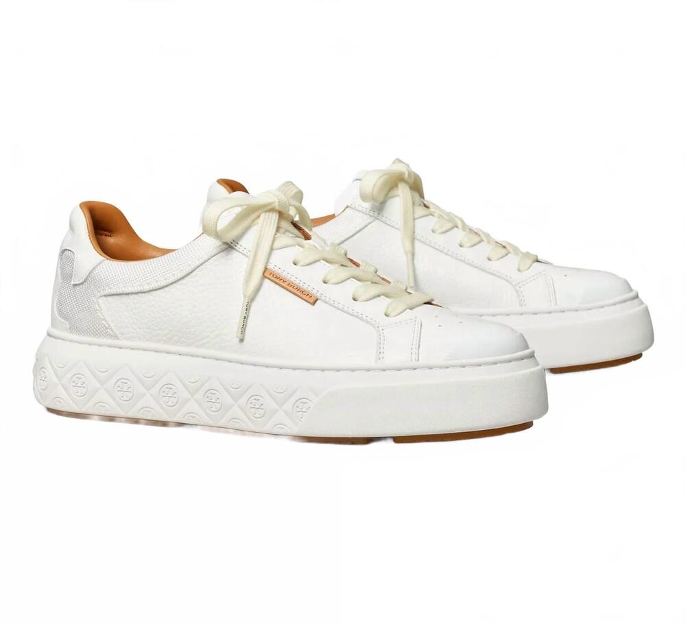 NEW TORY BURCH women's ladybug sneakers in white - Picture 3 of 4
